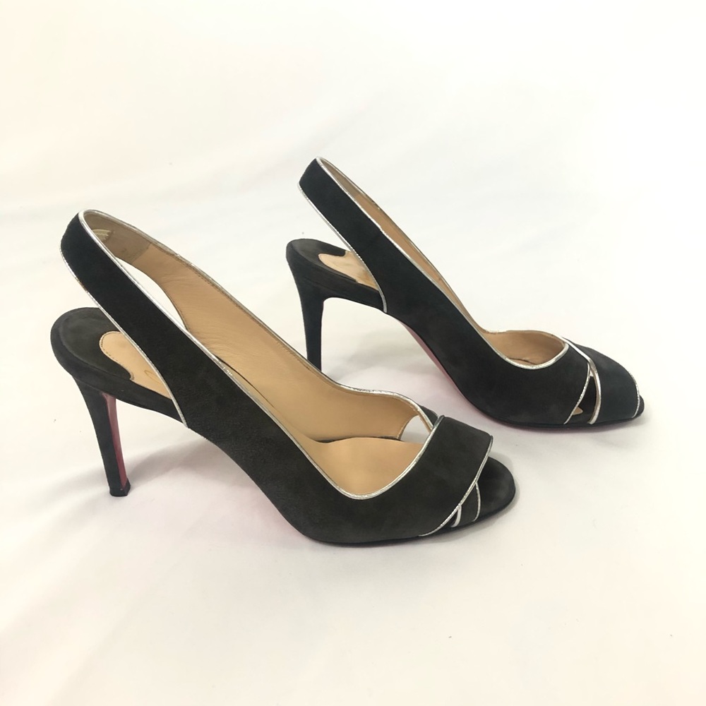 Christian Louboutin Peeptoe Slingbacks Size 10